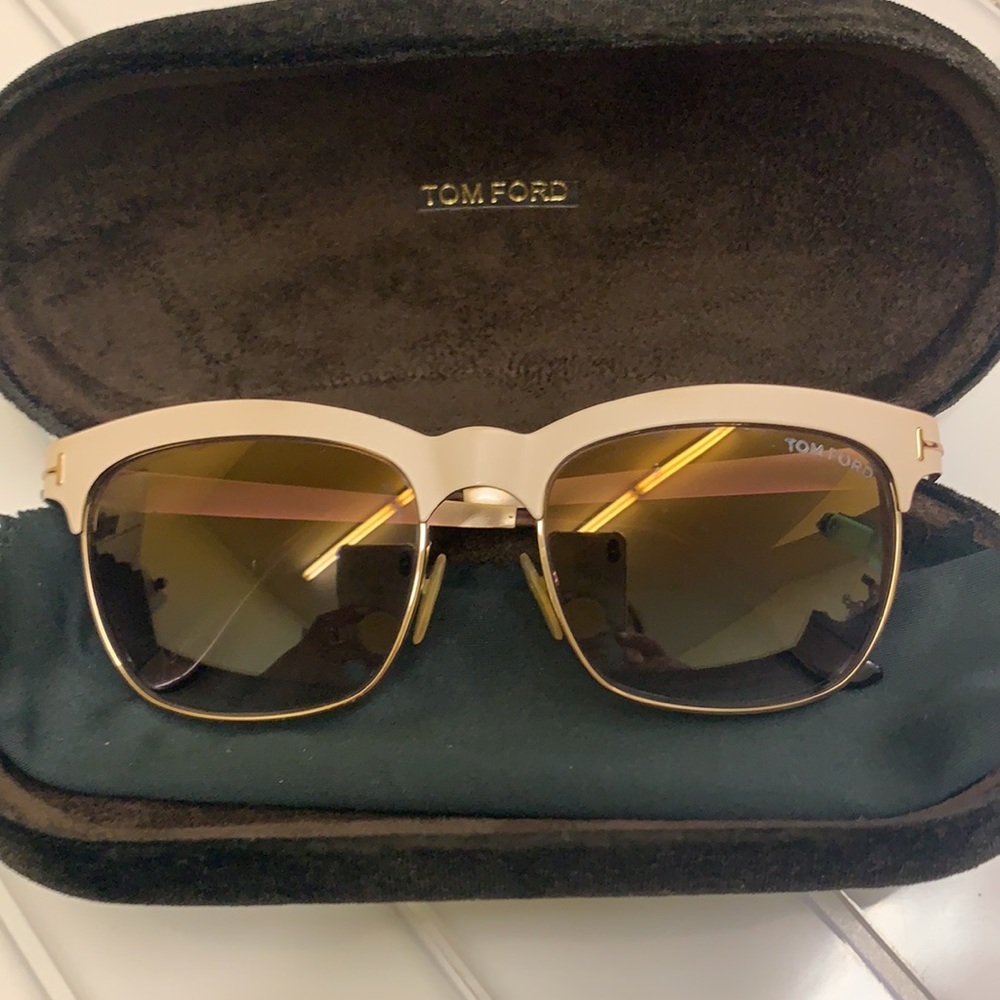 Tom Ford white gold sunglasses vintage
